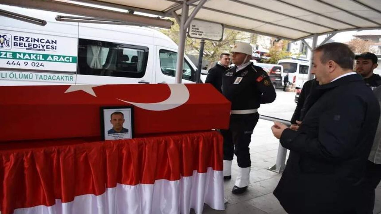 Erzincanlı Polis memuru son yolculuğuna uğurlandı
