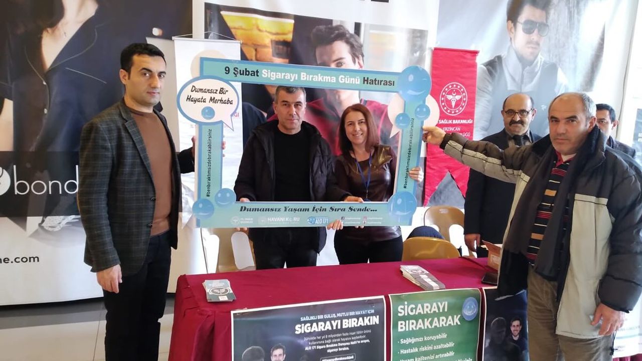 Erzincan’da sigara bırakma gününde vatandaşlar bilgilendirildi