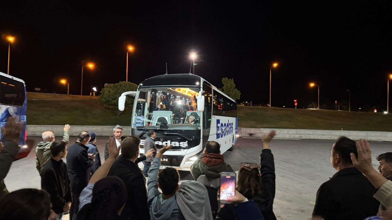 Erzincan terminalinde duygusal anlar...