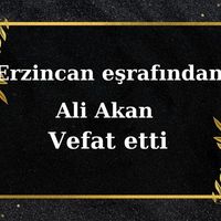 Ali Akan vefat etti