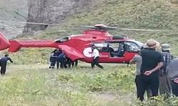 Yaylada Attan Düşen Vatandaş Ambulans Helikopterle Kurtarıldı