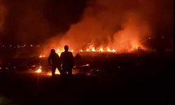 Erzincan’daki anız yangını korkuttu