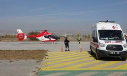 Helikopter minik bebek için havalandı