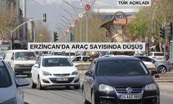 Erzincan’da trafiğe kayıtlı araç sayısında düşüş