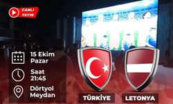 A Milli Futbol takımı karşılaşması Dörtyol Meydan'da dev ekranda canlı yayınlanacak