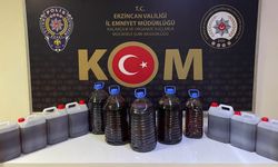 Erzincan'da 80 litre sahte alkol ele geçirildi