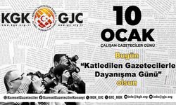 KGK’ dan 10 Ocak Çalışan Gazeteciler Gününde 'Gazze' mesajı!