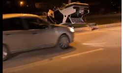 Erzincan’da trafik kazası: Araç takla attı!