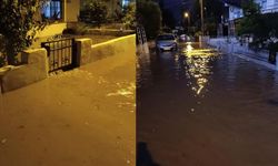 Kuvvetli yağışlar caddeleri göle dönderdi