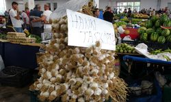 Erzincan kapalı halk pazarında Taşköprü sarımsak rekora koşuyor