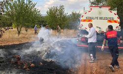 Kemaliye'de yangın büyümeden önlendi