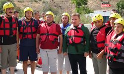 Erzincan’da 70’lik gaziler rafting heyecanı yaşadı