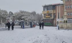 Erzincan güne kar yağışıyla uyandı