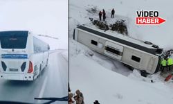 Erzincan'da ki otobüs kazasının son görüntüleri