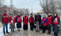 Erzincan Türkmenoğlu Köyü'nde Türk Kızılayı'ndan Yardım Eli