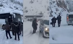 Kemaliye-Arapgir arasında mahsur kalanları polis kurtardı...