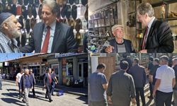 Korkmaz, yangınında zarar gören işyerlerini ziyaret etti