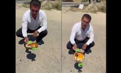 Mustafa Sarıgül sıcaklığa dikkat çekti; yolda yumurta pişirdi