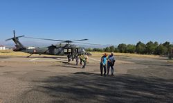 Zehirlenen 4 kişiye Jandarma helikopteri yetişti!