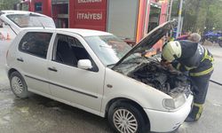 Erzincan’da korkutan araç yangını!