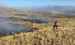 Ahmediye Dağındaki yangına Erzincan itfaiyesi yetişti