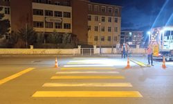 Erzincan’da yaya geçitleri yenilendi, güvenlik seviyesi arttı