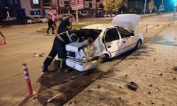 Erzincan'da gece yarısı trafik kazası...
