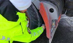 Erzincan'da kış lastiği denetimi: 3 araca ceza!