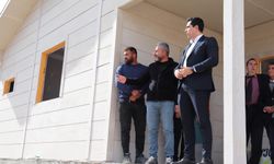 Afet konutlarına yerinde inceleme...