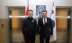 Erzincan POMEM'in yeni müdürüne ilk ziyaret Emniyet Müdürü Baybaba'dan...