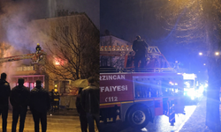 Erzincan’da geceyi alevler sardı!  Apartman Tahliye Edildi