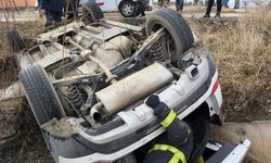 Erzincan’da Korkutan Kaza: Araç Ters Döndü