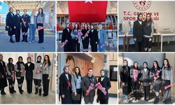 Erzincan'da gece gündüz demeden güvenlik için çalışan kadınlara anlamlı jest