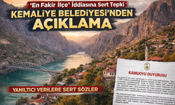 Kemaliye “En fakir ilçe” iddiasına sert yanıt