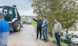 Kaymakam Tutay ve Başkan Bayram İnşaat Alanında İnceleme Yaptı
