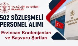 Kültür ve Turizm Bakanlığı 502 Personel Alıyor: İşte Erzincan Kontenjanları ve Başvuru Şartları