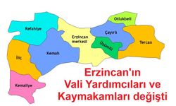 Erzincan'ın vali yardımcıları ve kaymakamları değişti