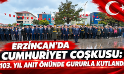 Erzincan’da Cumhuriyet Coşkusu: 103. Yıl Anıt Önünde Gururla Kutlandı!