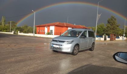 Erzincan'da Gökyüzünü Gökkuşağı Renklendirdi