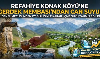 Refahiye’nin Konak Köyü’nde İçme Suyuna 'Gerdek Membası' Can Suyu Olacak!