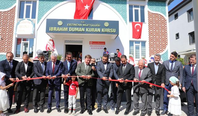 Erzincan’da İbrahim Duman Kur'an Kursu  Hizmete Açıldı