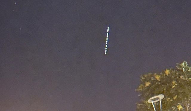 Erzincan’da Starlink uyduları görüntülendi