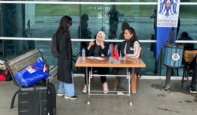 Erzincan Belediyesi kente gelen üniversite öğrencilerini yalnız bırakmıyor