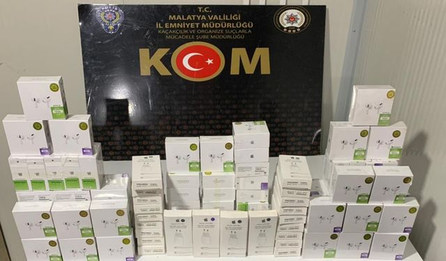 Malatya'da Kaçakçılık Operasyonu: Elektronik Eşyalara El Konuldu