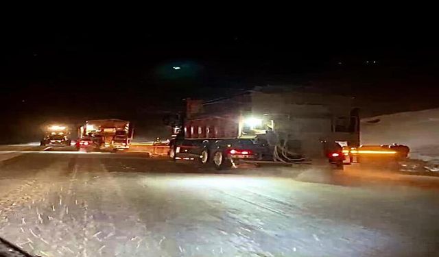 Erzincan'da yoğun kar yağışı ulaşımda aksamalara neden oldu