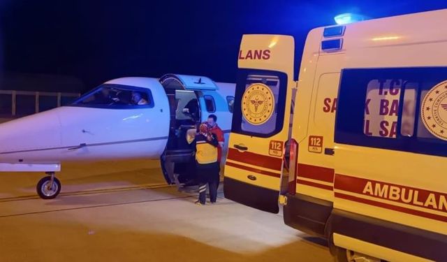 Ambulans uçak bu kez minik Alya için havalandı
