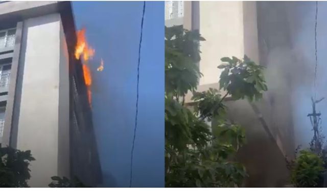Daireyi boşaltmayan adam binayı ateşe verdi