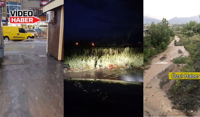 Erzincan’da yaşanan sağanak yağışın boyutu görüntülendi
