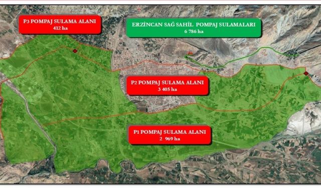 Erzincan’da 6 bin 786 hektar alanın sulama sistemi yenileniyor