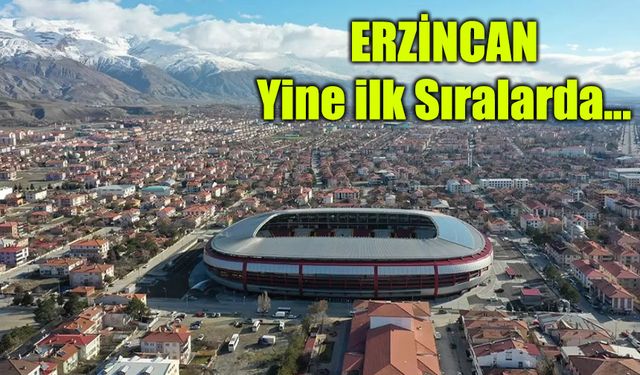 Erzincan şaşırtmadı, Türkiye’de ilk sıralarda